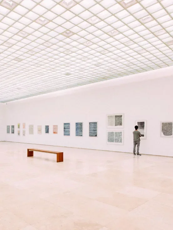 Gallery with bright floor