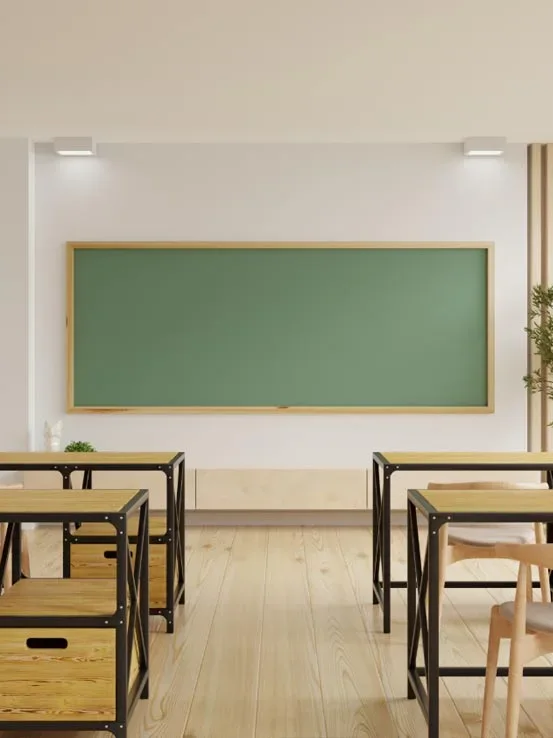 Preschool classroom after cleaning